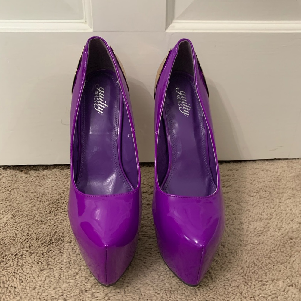 Purple 10inch Heel with Gold plating